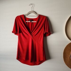 Elegant Red Women's Top size 4/S